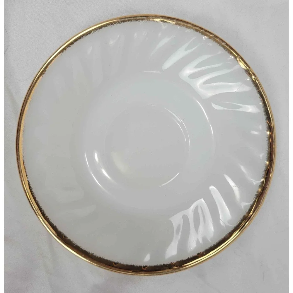 Vintage Oven Fire-King Ware White Porcelain Plate